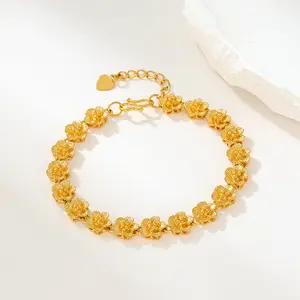 MY2172 Bracelet with Flower Charms Birthday gift for her/girl friend/daughter/mum/mother