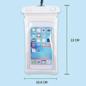 Transparent Waterproof Phone Pouch Universal PVC Waterproof Phone Case Touchscreen Dry Sealed Bag for Swimming Diving Hot Spring