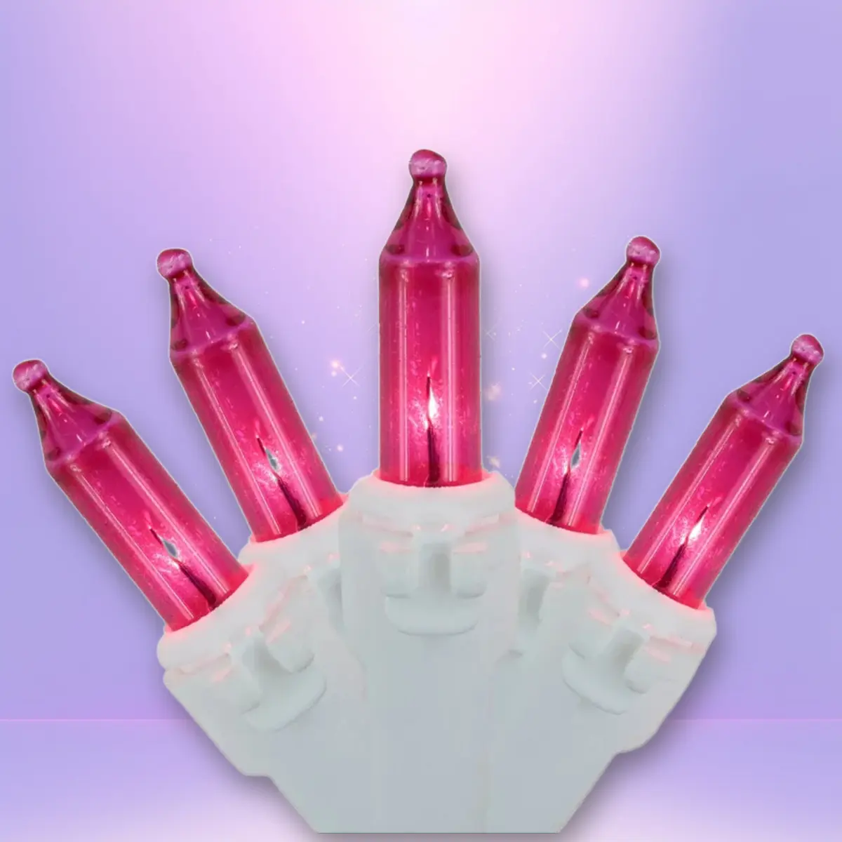 Northlight Mini Incanscent Christmas Lights - Pink - 7' Whe Wire - 35ct