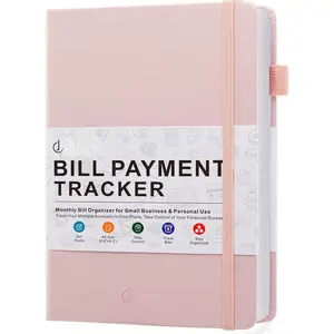 Bill  Notebook, Bill Payment  Monthly Organizer&Bill Book for Budgeting Financial,Monthly Bill Planner Expense &Payments Checklist Organizer-8.3"x5.8",Rose