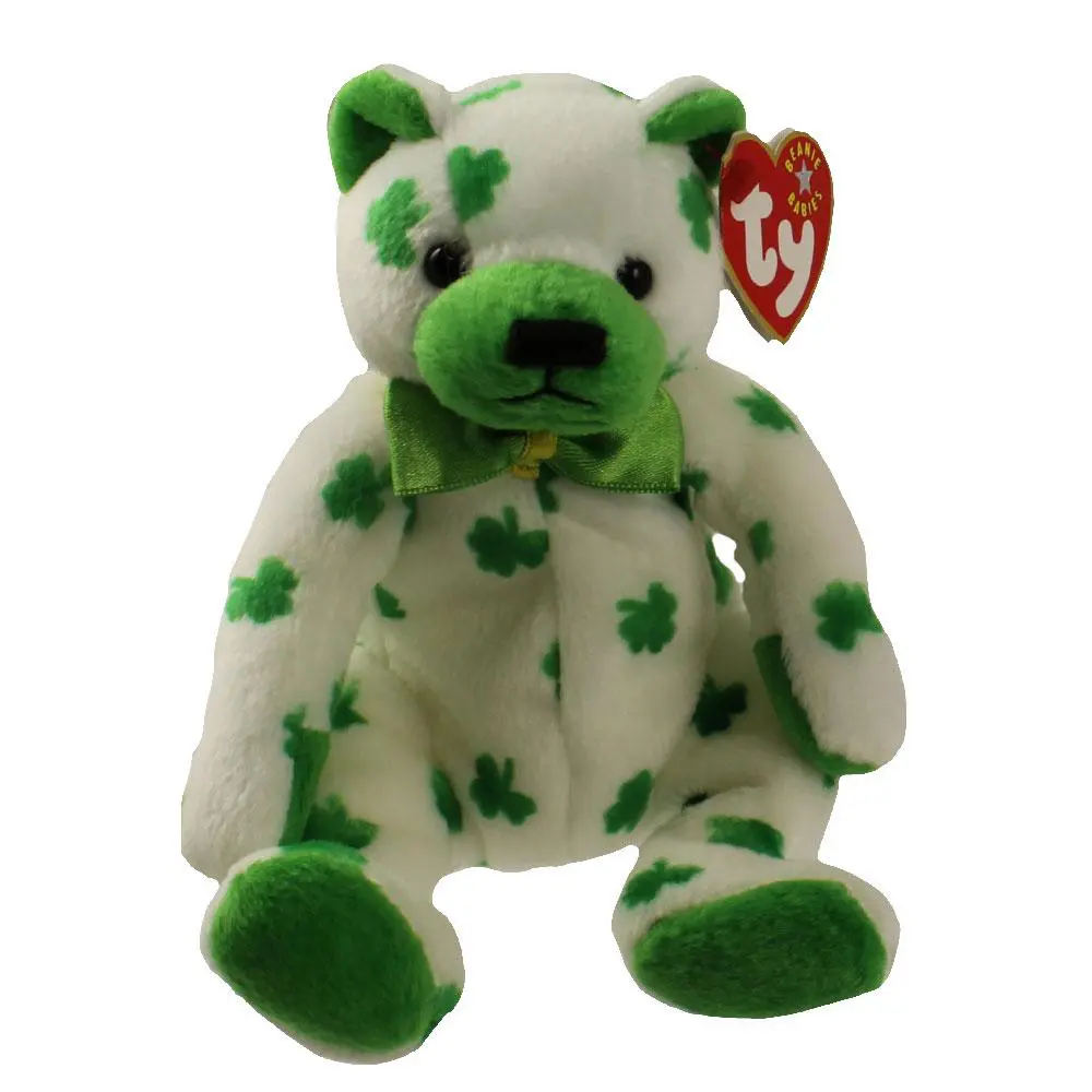 TY Beanie Baby - CLOVER the Irish Bear (7.5 inch) (2001) - MWMTs