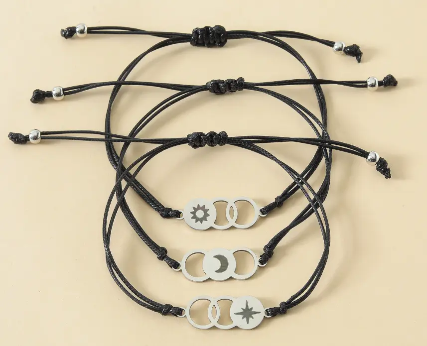 Celestial Wishes Bracelet Set - Sun, Moon & Star