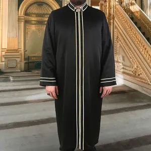 Burgundy Embroidered Islamic Thobe