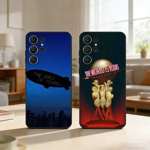 The World Is Yours Scarfaces Phone Case For Samsung S26,S25,S24,S21,S22,S23,Ultra,FE,For iphone 17 16 15 14 13 12 11 17Air Plus Pro Promax Black Cover