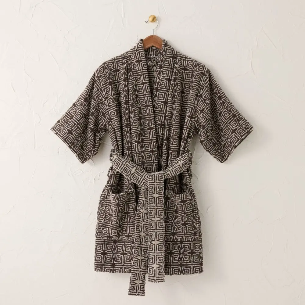 L/XL Ethel Robe Black/White - Opalhouse designed with Jungalow, Fabric, Short