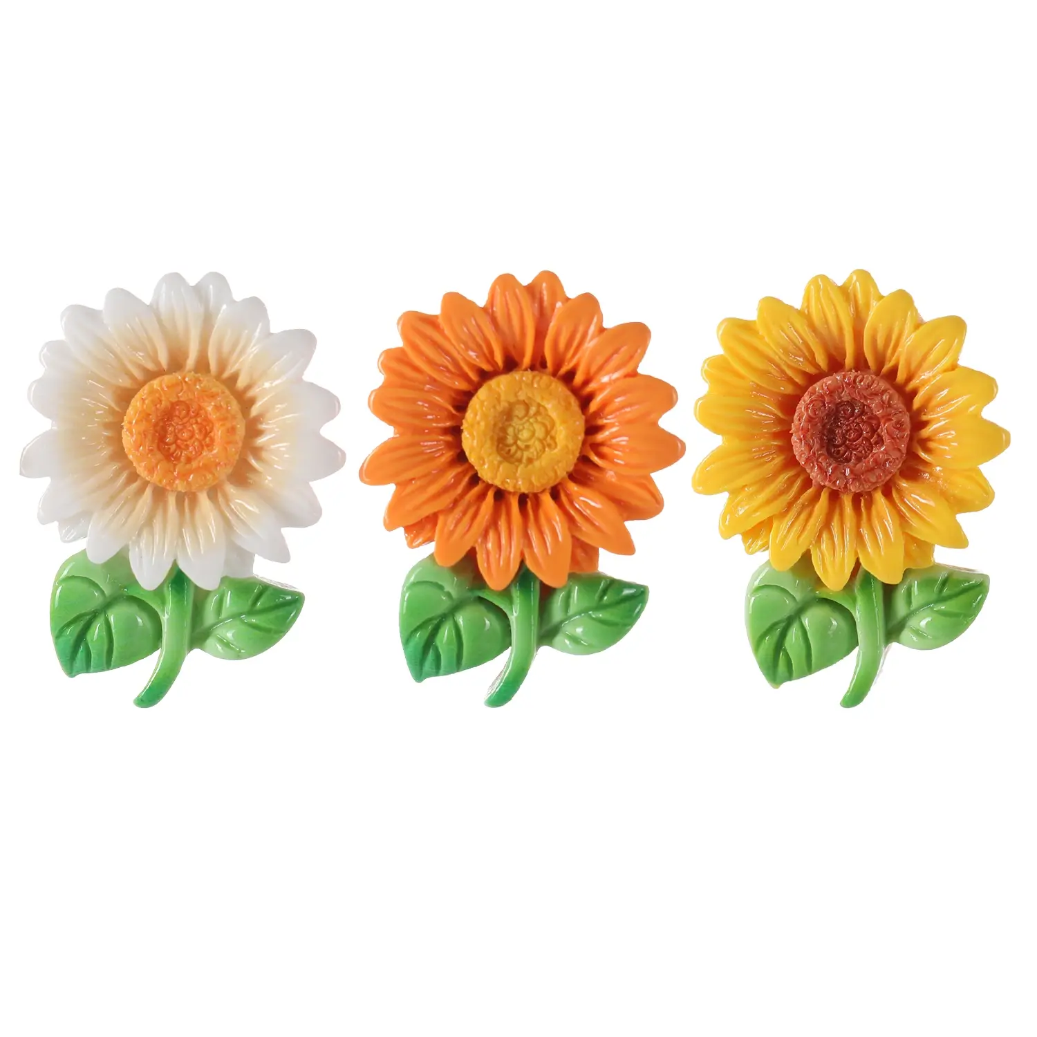 3D Sunflower Refrigerator Magnets Set, Cute Decorative Magnetic Item Fridge Stickers for Whiteboard Kitchen Office Cabinet Decoration Gift Ideas