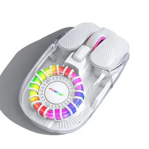 Reactor Wireless Transparent Charging Dual-Mode RGB Ergonomic Bluetooth Mouse