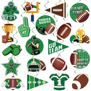 40 count Football  Swirl Decorations, Football Ceiling  Swirls Super Bowl  Swirls Streamers for  Super Bowl  Day Tailgate Party Decor Supplies