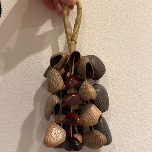 Nut Shell Wind Chimes Decorative Hanging Ornaments for Home Decor and Outdoor Use Unique Handmade Design