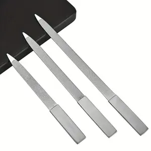 Stainless Steel Nail File (3pcs/set), Double Sided Nail Polishing Tool, Nail Polishing Tool for Nail Art Manicure & Pedicure, Manicure Kit, Foot File Tool