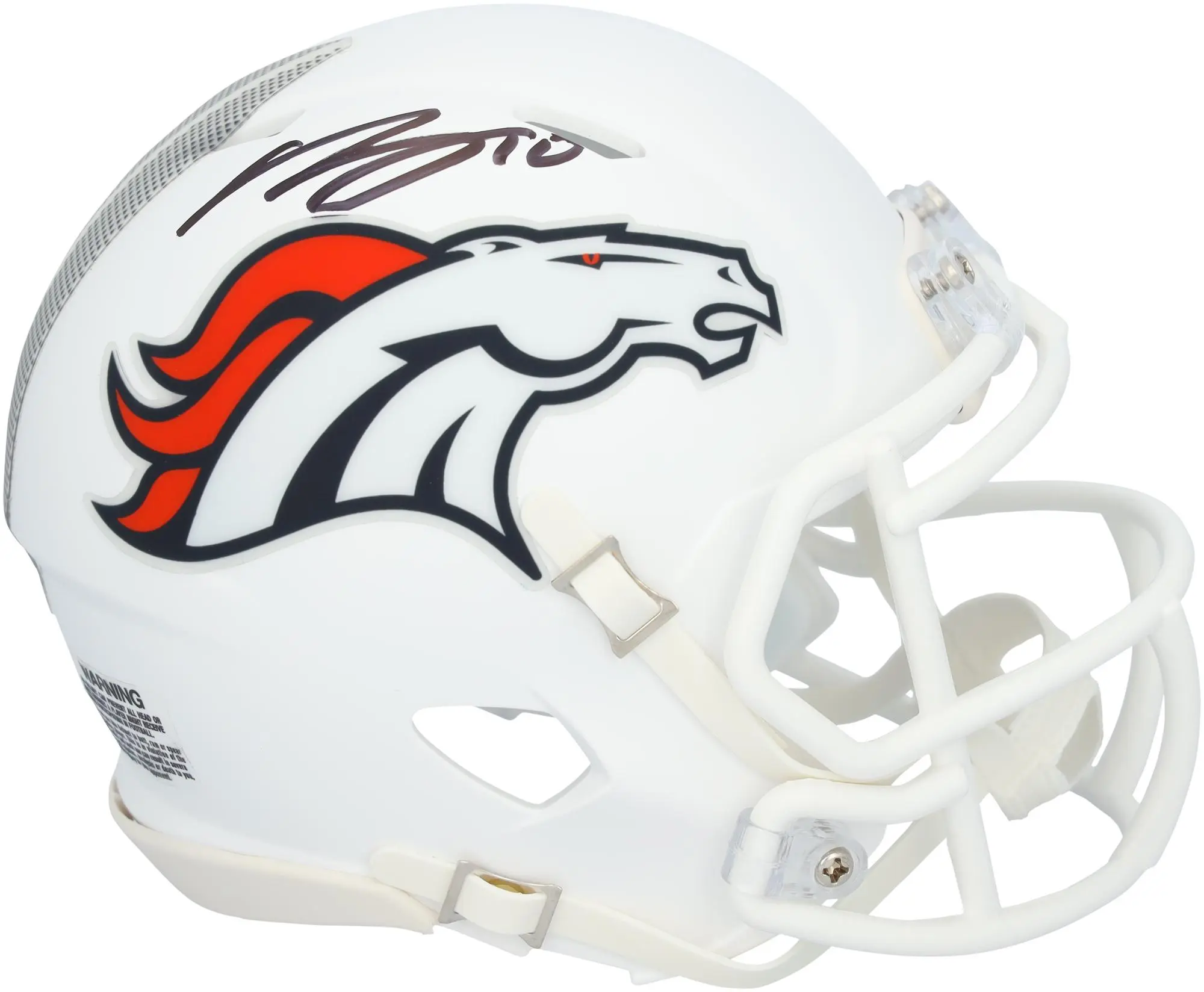 Bo Nix Denver Broncos Autographed Riddell 2024 Alternate Speed Mini Helmet - Fanatics Authentic Certified