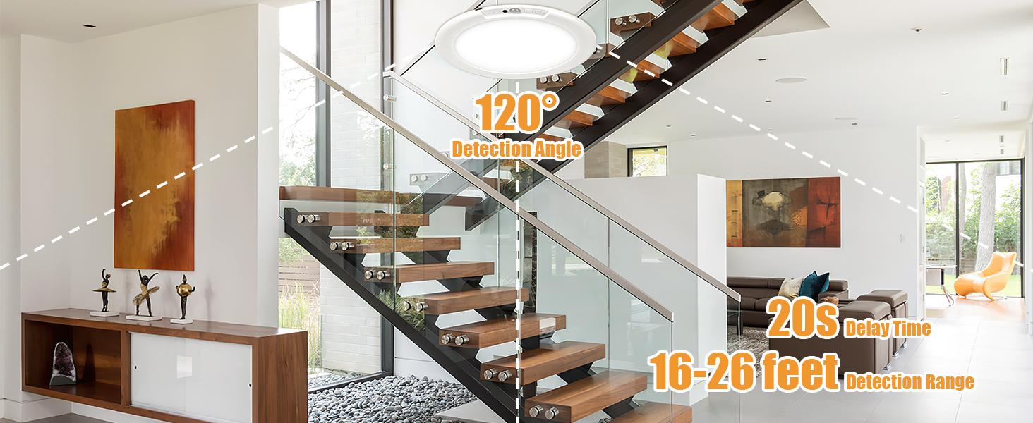 4Pcs-Rechargeable Motion Sensor Ceiling Light with Remote - Magnetic Wireless Ceiling Light Battery Powered for Closet Shower Stairs Shed Hallway Porch Patio ect