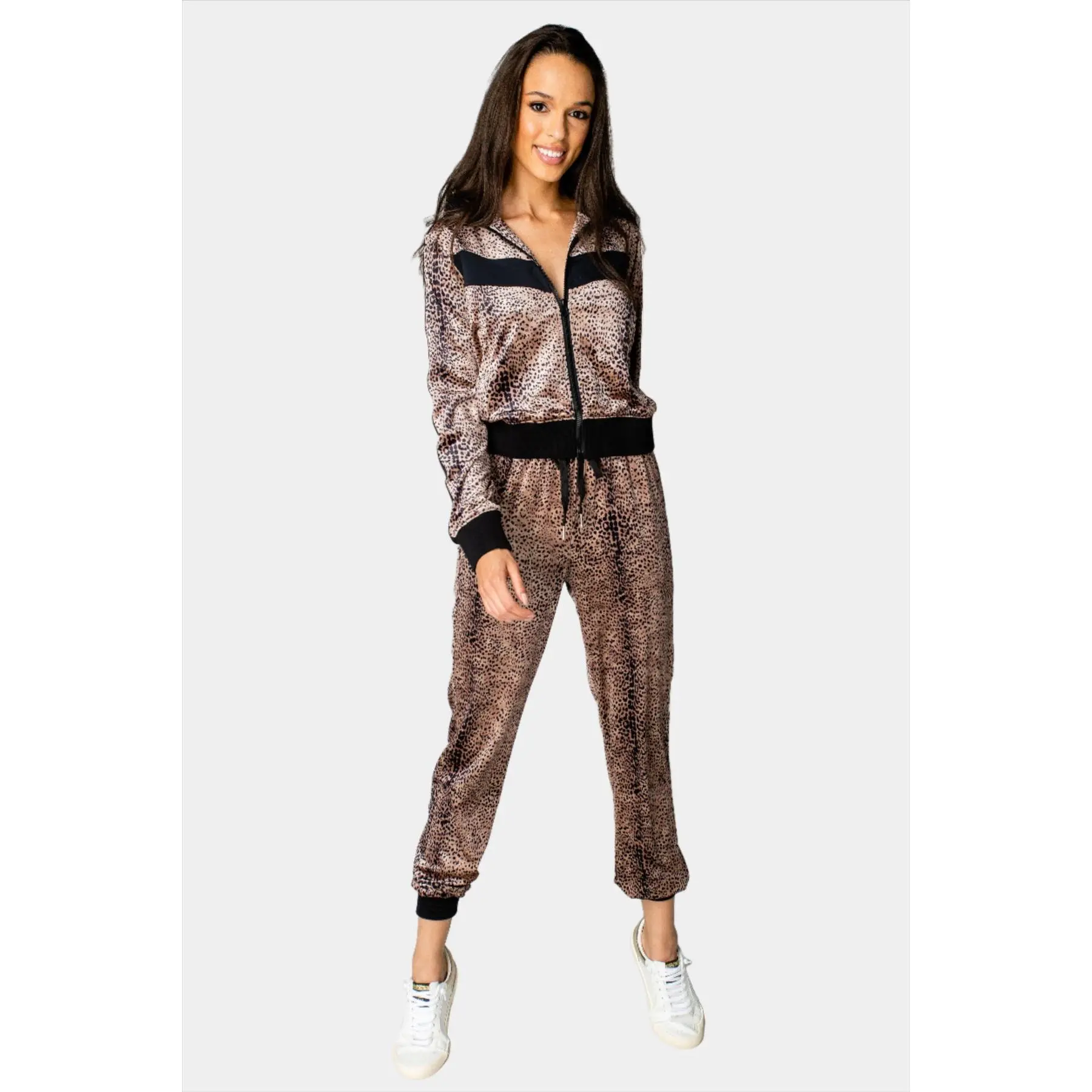 Carmela Velour Track Jacket - Roar