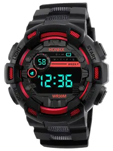 New Men's Sport Watch Waterproof Night Glow Multifunctional Electronic Watch Fashion Versatile Wristwatch Fashionable Digital Watch for Daily Use Trendy Multifunctional Watch
