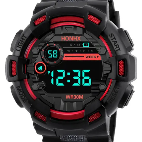 New Men's Sport Watch, Waterproof Night Glow Multifunctional Digital Electronic Watch, Fashion Versatile Wristwatch for Daily Use, Fashionable Waterproof Wristwatch