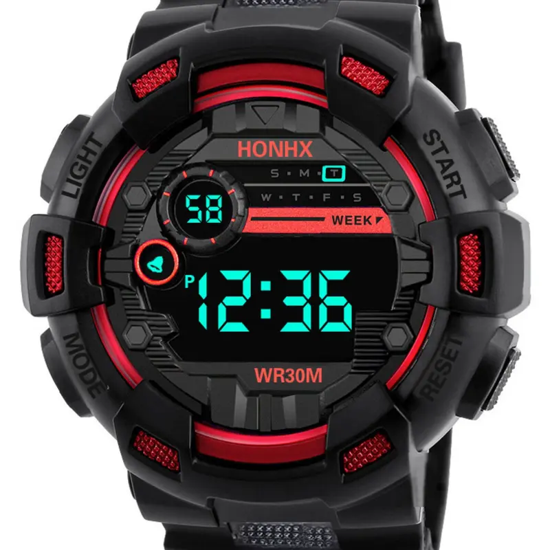New Men's Sport Watch, Waterproof Night Glow Multifunctional Digital Electronic Watch, Fashion Versatile Wristwatch for Daily Use, Fashionable Waterproof Wristwatch