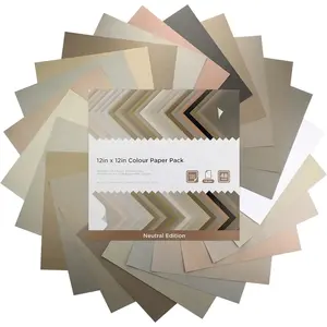 48 Sheets Earth Tones Colored Card Stock Printer Paper 120 gsm 32 lb 12x12 inch Cardstock Paper Assorted Colors for Cricut Maker, Hands & Feet School Project