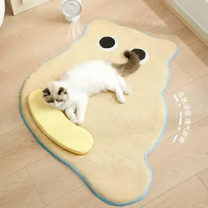 SoPets Cooling Pet Bed for Cats and Dogs Summer Braided Mat with Ice Pad Washable Kennel Pad for All Seasons