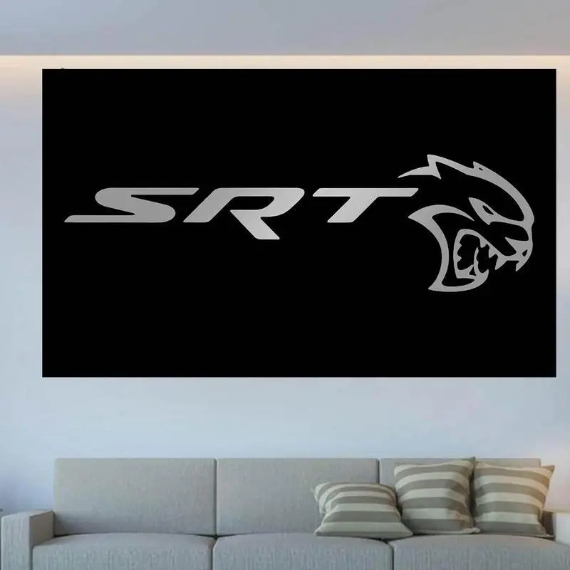 SRT 3x5ft Flag Banner Hellcat Garage Street Racing Car Man Cave Tapestry Wall Decor Hanging