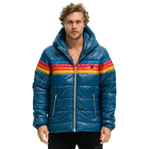 4 STRIPE LUXE TREKKER JACKET - GLOSSY DEEP BLUE