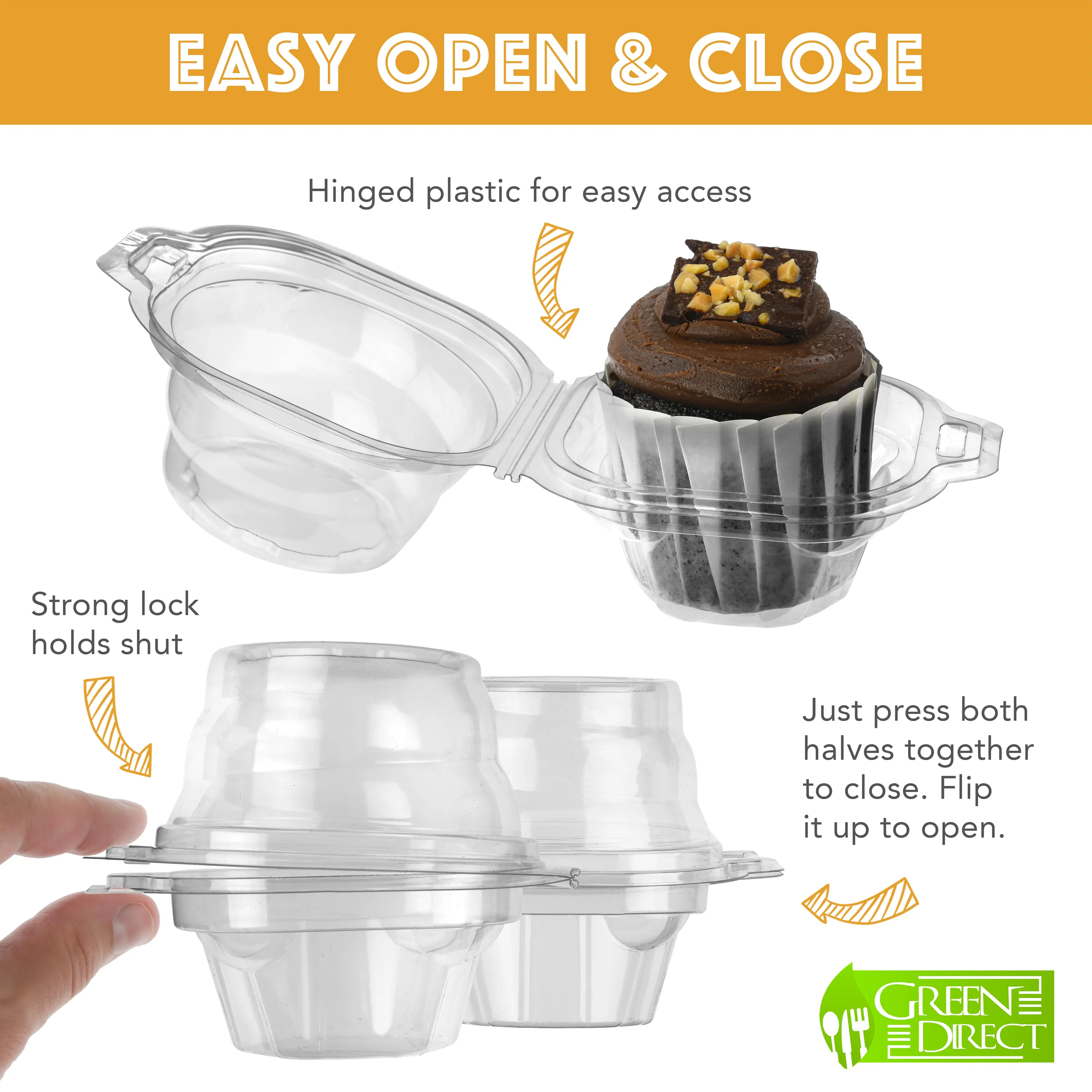 Cupcake Boxes Single Compartment Pack of 100