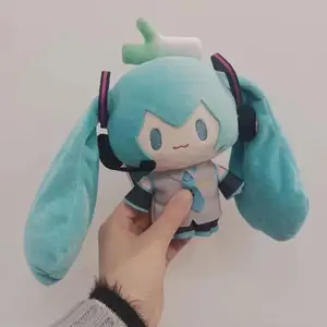 15cm H@tsune Miiku Kawaii Q Version Figure Plush Doll Anime Peripheral Plush Stuffed Toy Collection Model Ornament