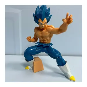 19cm Anime Dragon Ball Gk Blue Vegeta Super Saiyan Statue Pvc Action Figurine Collection Handmade Model Birthday Gift Decor Toy