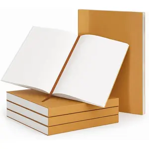 Blank Journal Notebook Paper - A5 Journal Refill for Refillable Leather Journal - Premium Milled Inserts Blank Sketch Book Unlined Notepad 8.25 x 5.8 Inch with 320 Pages 70gsm & Bookmark