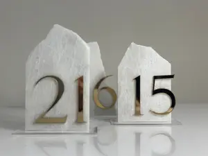 3D Marble Stone Table Numbers
