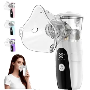 Portable Nebulizer USB-powered with Self-Cleaning Mode Quiet Operation Rechargeable Hand-held Smart Nebulizer for Home Use 5μm Ultra-Fine Mist 3 Smart Modes Family-friendly Skincare