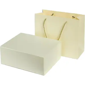 Luxury  Boxes with  for Presents  Closure Rectangle Collapsible for Christmas, Halloween, Birthday,Valentine's Day  Packging (Beige)