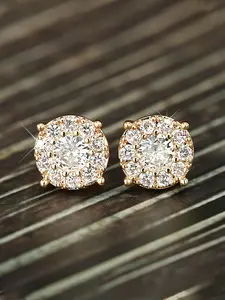 Minimalist Temperament Square Shaped rhinestones Decor Stud Earrings, Shining Earrings, Copper Earrings, Fashionable Jewelry for Women & Men, Trendy All-match & Exquisite Jewelry for Birthday Gift, High Quality Earrings