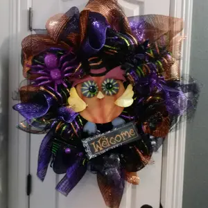 Halloween Wreath extra large Decoration Colorful