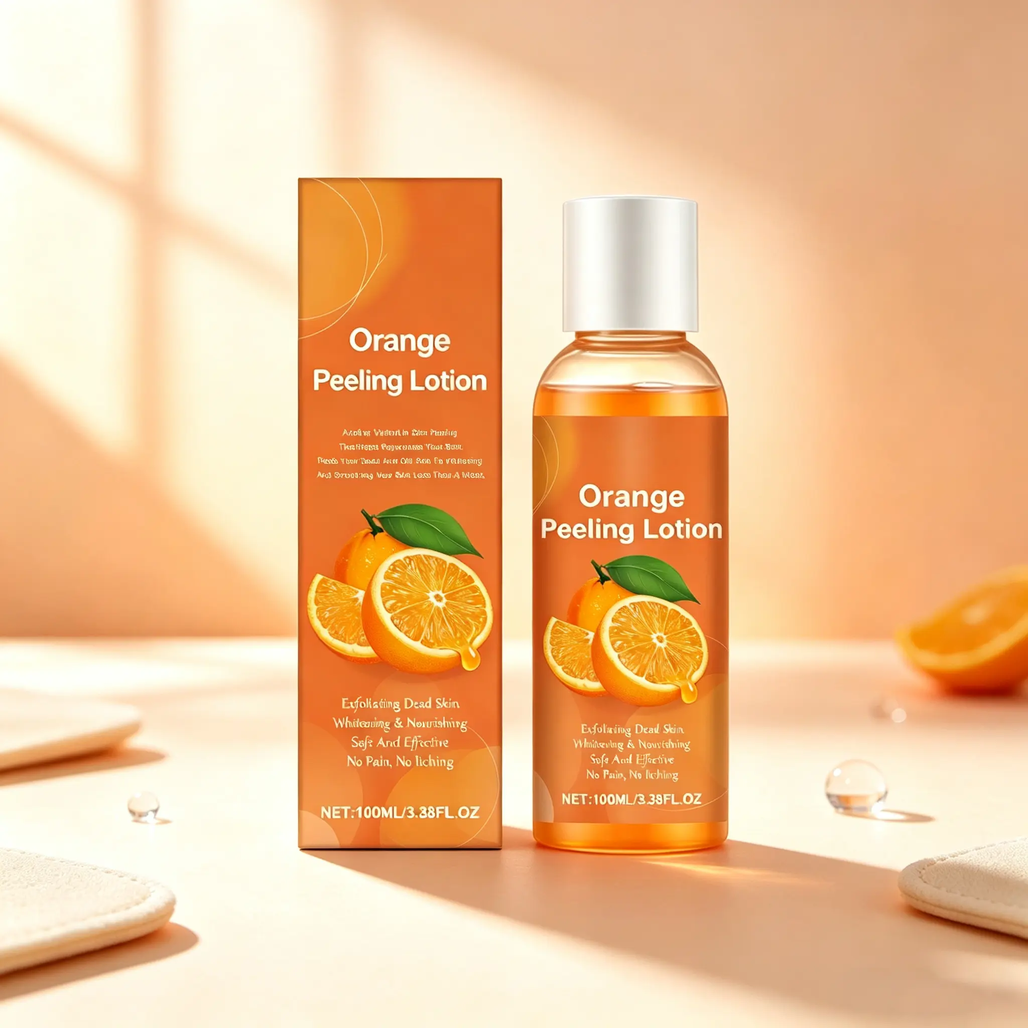 Orange Peel Exfoliating Body Oil, Gentle Body Exfoliator with Niacinamide, Hydrating Body Care Oil for Smooth, Soft Looking Skin