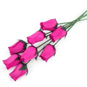 Hot Pink Closed Bud Roses 8-Pack