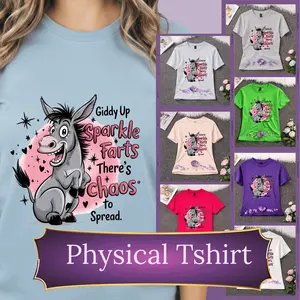 Sparkle Farts Chaos T-Shirt | Funny Donkey Graphic Tee | Silly Humor Shirt