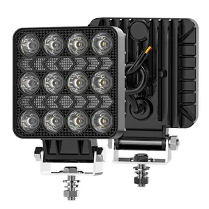 LED Pod Lights LED Tractor Lights Square LED Work Light 4 Inch Flood LED Light Bar LED Fog Light Driving Light for Truck Off-Road Vehicles ATV UTV Boat
