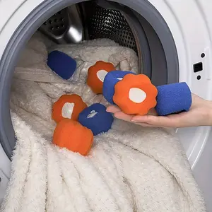 3pcs Washing Machine Sponge Cleaning Balls, Lint Removal and Dirt Cleaning, Anti-Tangle Magic Laundry Cleaning Balls
