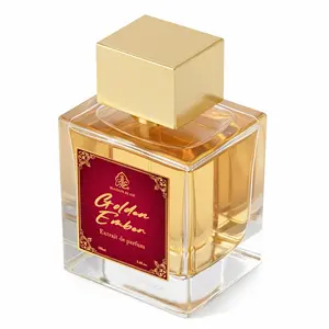Golden Ember Extrait de Parfum for Men and Women, Unisex Long Lasting Fragrance with Saffron, Jasmine, Amberwood & Woody Notes, 3.4 oz (100 ml)