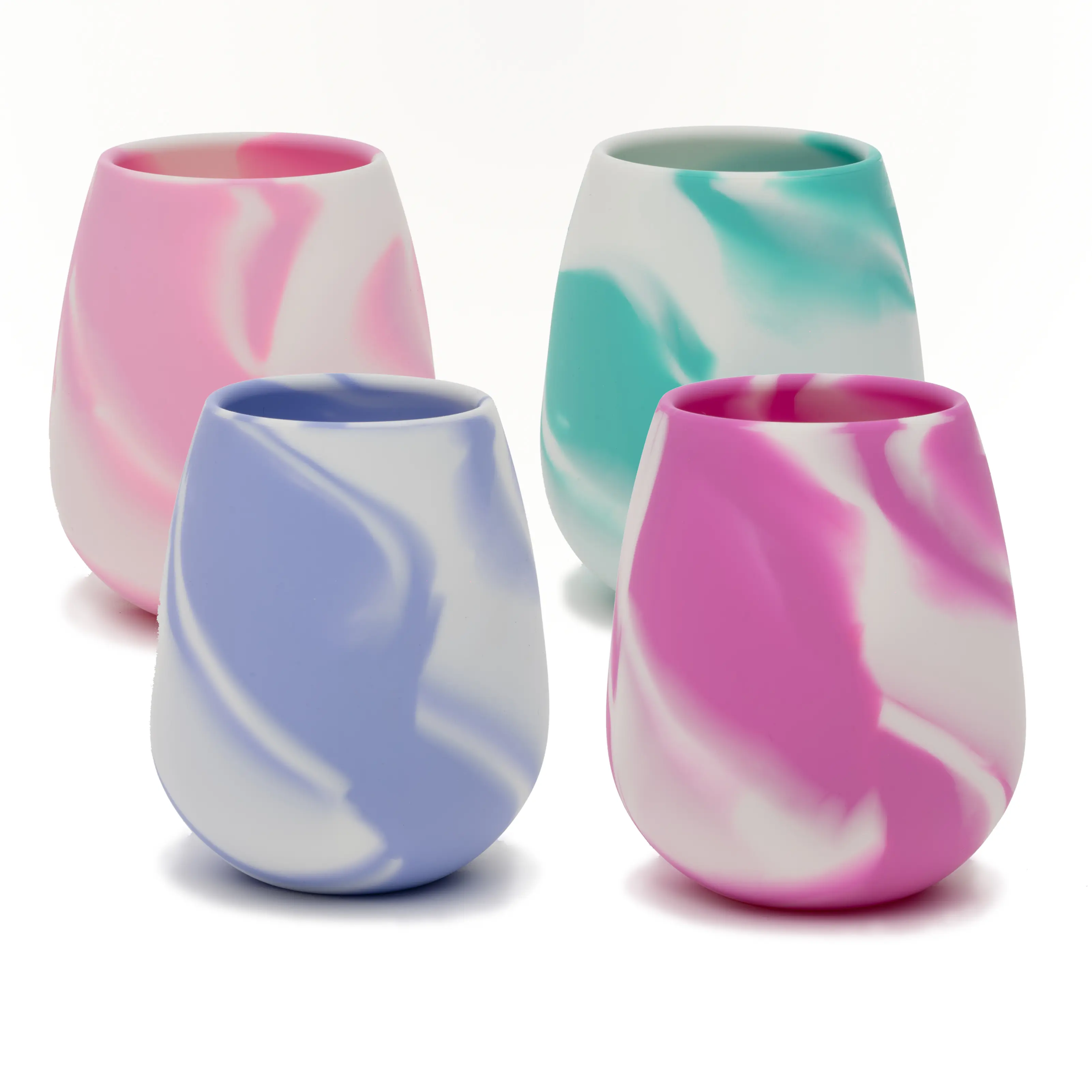 Unbreakable Silicone Wine Glasses - 4 Pack
