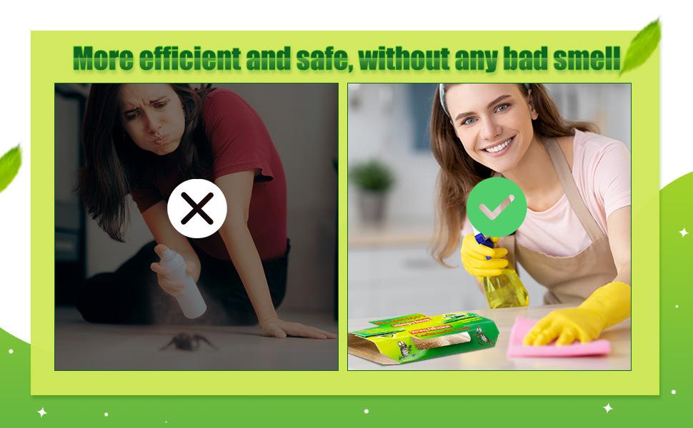 10-30 Pcs Non-Toxic Cockroach Traps - Baited Indoor Roach Killer, Pet & Kid Safe