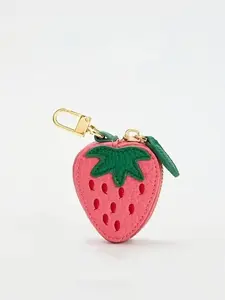 Cute Fruit Coin Purse Keychain, Unisex Casual Versatile Key Ring, Birthday Gift Fashion Accessory, Bag Pendant Charm