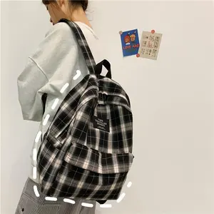 [Stylish Spacious Plaid] Stylish Spacious Plaid Backpack for Women, Ideal for Travel, Shopping, And School, Accommodating Clothing, Laptops, And Textbooks