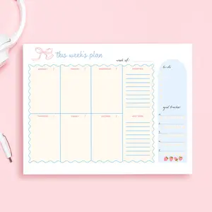 Weekly Planner Notepad | Strawberry Aesthetic