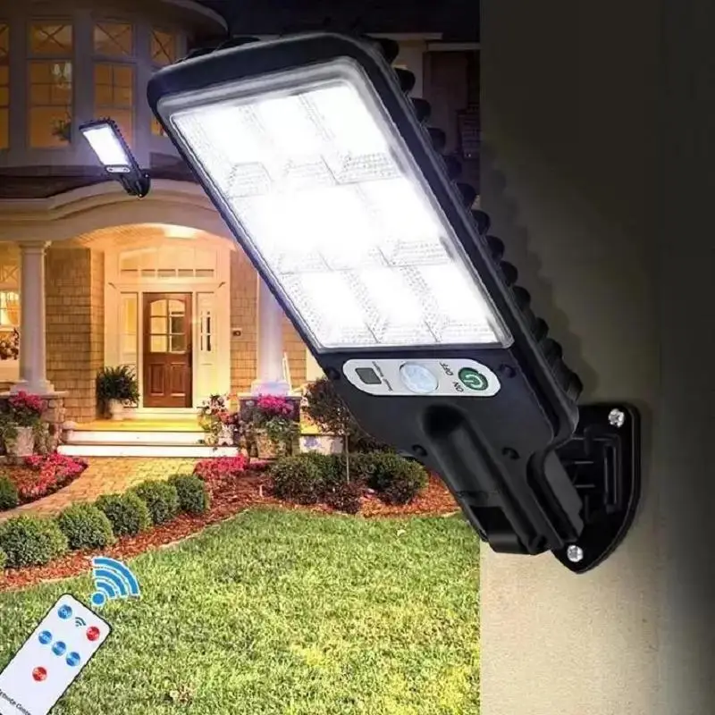Solar Powered Outdoor LED Lights, Waterproof Wall LED Lights, Smart Motion-Sensor Security Light, LED Wall Light For Garden Courtyard, Summer Decorati