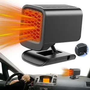 Car Heater, Portable Car Heater and Defroster, Windshield Defogger, 12 Volt Car Heater That Plugs Into Cigarette Lighter, 2 in 1 Heating & Cooling Fast, 360° Rotation
