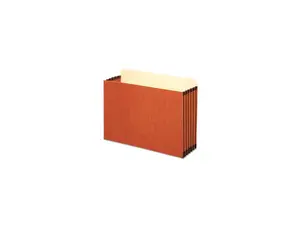 5 1/4 Inch Expansion File Pocket, Straight, Legal, Redrope, 10/Box