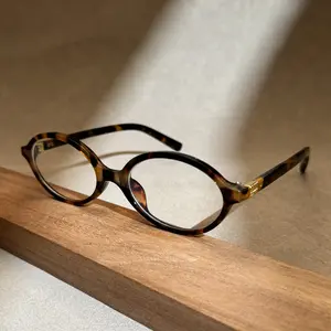 Tortoiseshell Vintage Oval Sunglasses | Blue Light Blocking | Retro Style | Small Frame | Unisex AC Lens | PC Frame | Universal Fit | High Quality Eyewear