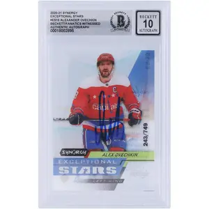 Alexander Ovechkin Washington Capitals Autographed 2020-21 Upper Deck Synergy Exceptional Stars #ES-15 #/749 Beckett Fanatics Witnessed Authenticated 10 Card - Fanatics Authentic Certified