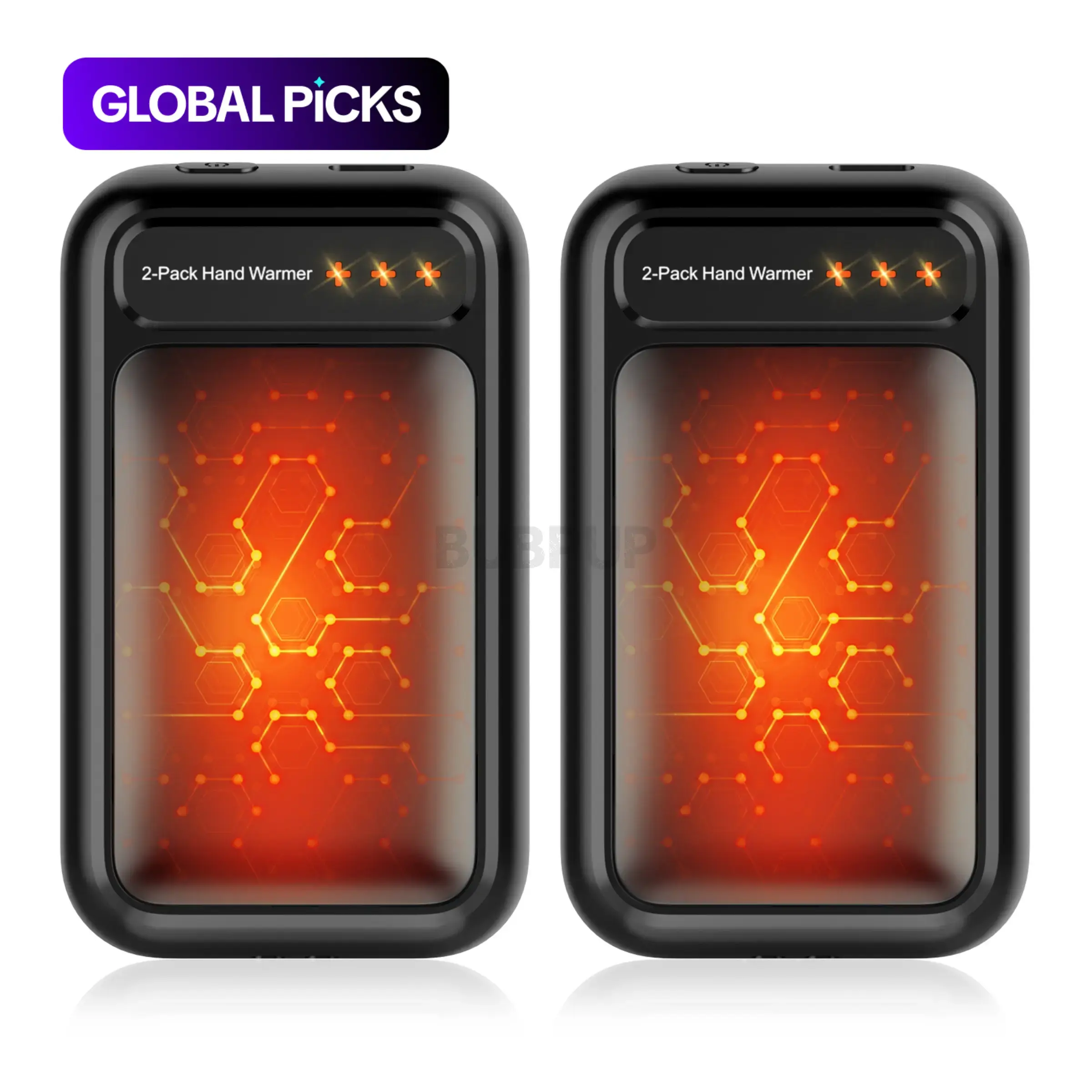 2-Pack Rechargeable Hand Warmers, Portable Electric 2-in-1 USB Hand Warmer, Reusable Pocket Heater, Gift for Men, Women & Kids, Indoor/Outdoor Use #GLOBAL PICKS